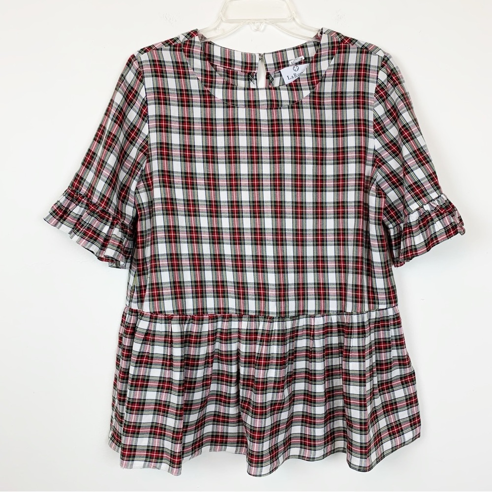 La Roque Betty Tartan Plaid Top